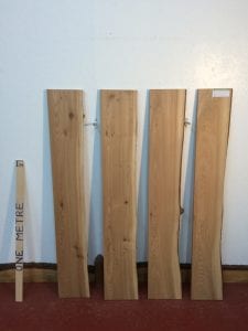 ELM 2.9cm thick - tree number 1333A- Single Waney Natural Live Edge Slab Planed Hardwood Kiln Dried Seasoned Board