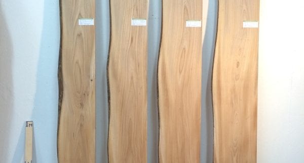 ELM 2.9cm thick - tree number 1333A- Single Waney Natural Live Edge Slab Planed Hardwood Kiln Dried Seasoned Board Shelf