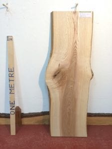 OLIVE ASH 4.5cm thick - tree number 1347 Natural Waney Live Edge Slab Wood Board Kiln Dried Planed Seasoned Hardwood
