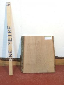 BEECH 4.5cm thick - tree number 1315A Natural Waney Live Edge Slab Wood Board Kiln Dried Planed Seasoned Hardwood