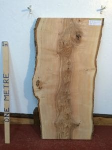 ASH 5.2cm thick - tree number 1242B Natural Waney Live Edge Slab Wood Board Kiln Dried Planed Seasoned Hardwood