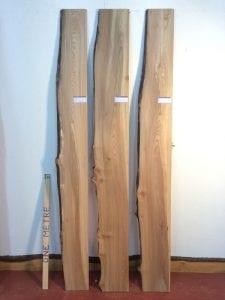 ELM 3cm thick - tree number 1485 Single Waney Natural Live Edge Slab Planed Hardwood Kiln Dried Seasoned Board Shelf Rustic Character