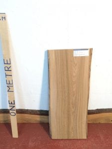 ELM 3cm thick - tree number 1501B Natural Waney Live Edge Slab Board Kiln Dried Planed Seasoned Hardwood Offcut