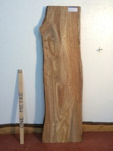 ELM 2.2cm thick - tree number 1499 Natural Waney Live Edge Slab Wood Board Kiln Dried Planed Seasoned Hardwood