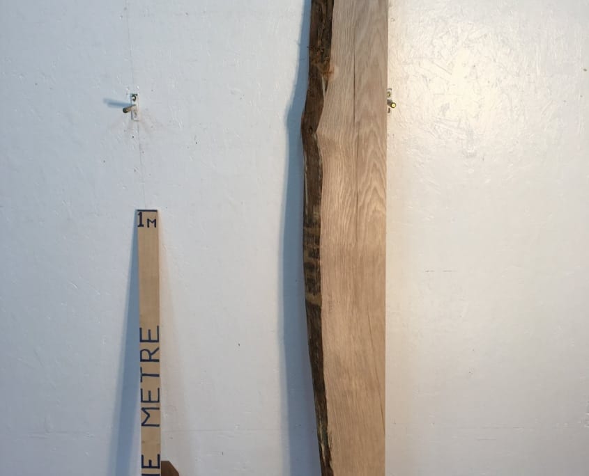 OAK 1122B-8 Single Waney Natural Live Edge Slab Board thickness 4.2cm Planed Kiln Dried Seasoned Hardwood