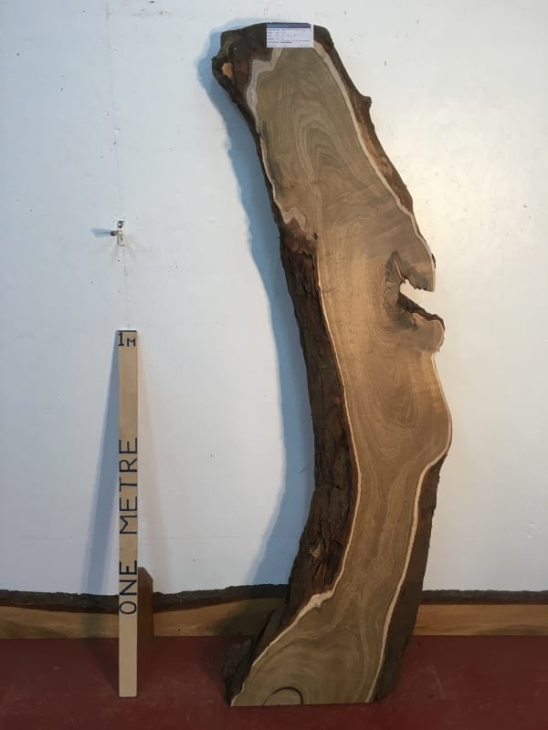 LABURNUM 1321-6 Natural Waney Live Edge Slab Wood Board thickness 7cm Kiln Dried Planed Seasoned Hardwood Wildwood