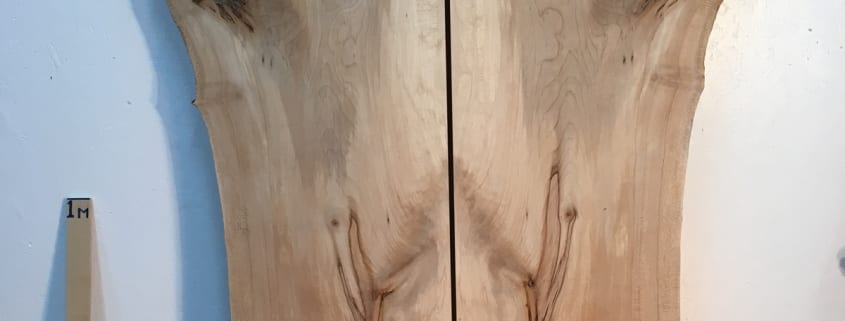 MAPLE BOOKMATCHED SET Natural Waney Live Edge Board 1565C-4/5