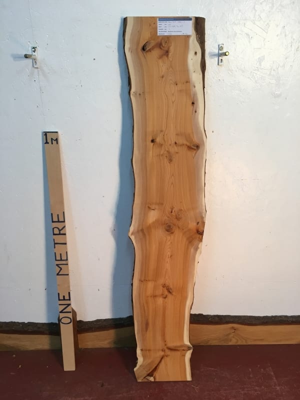 YEW Natural Waney Live Edge Slab Wood Board 1419C-1