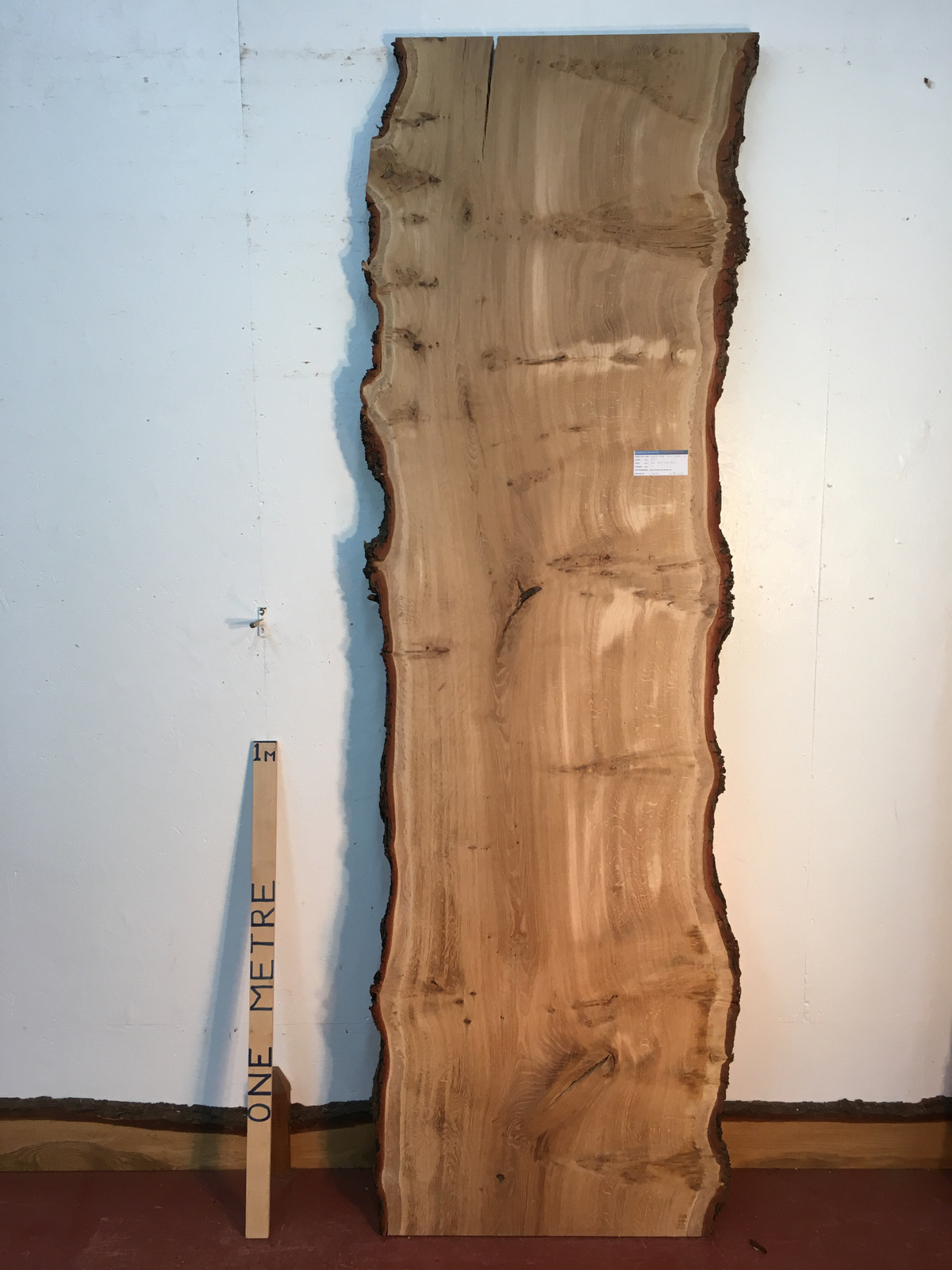 BURRY OAK Natural Waney Live Edge Slab Wood Board 1245B-4