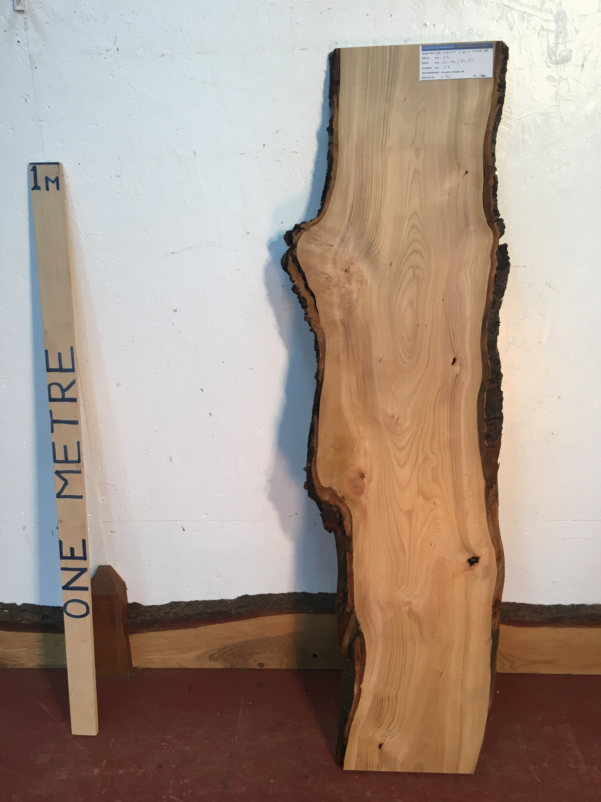 CHERRY Natural Waney Live Edge Slab Wood Board 1554B-8B