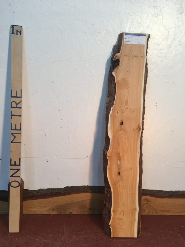 YEW Natural Waney Live Edge Slab Wood Board 1440A-1B
