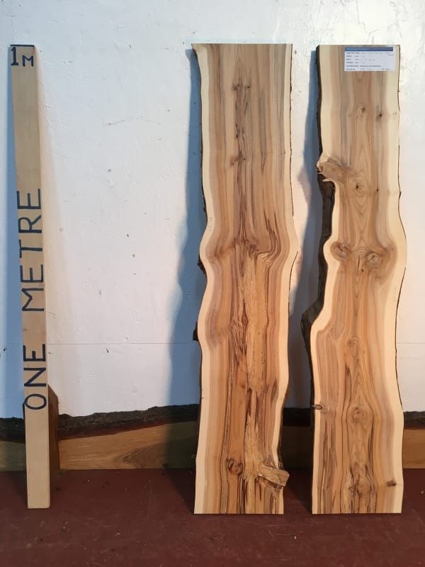 YEW BUNDLE Natural Waney Live Edge Slab Wood Boards 1430-2AB