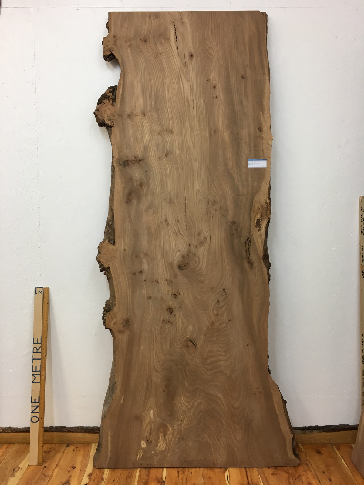 BURRY ELM Natural Waney Live Edge Slab Wood Board 1536A-6