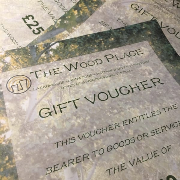 The Wood Place gift vouchers
