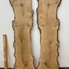 BURRY OAK BOOKMATCHED PAIR Natural Waney Edge Slab Wood Timber Board 1561B-3/4