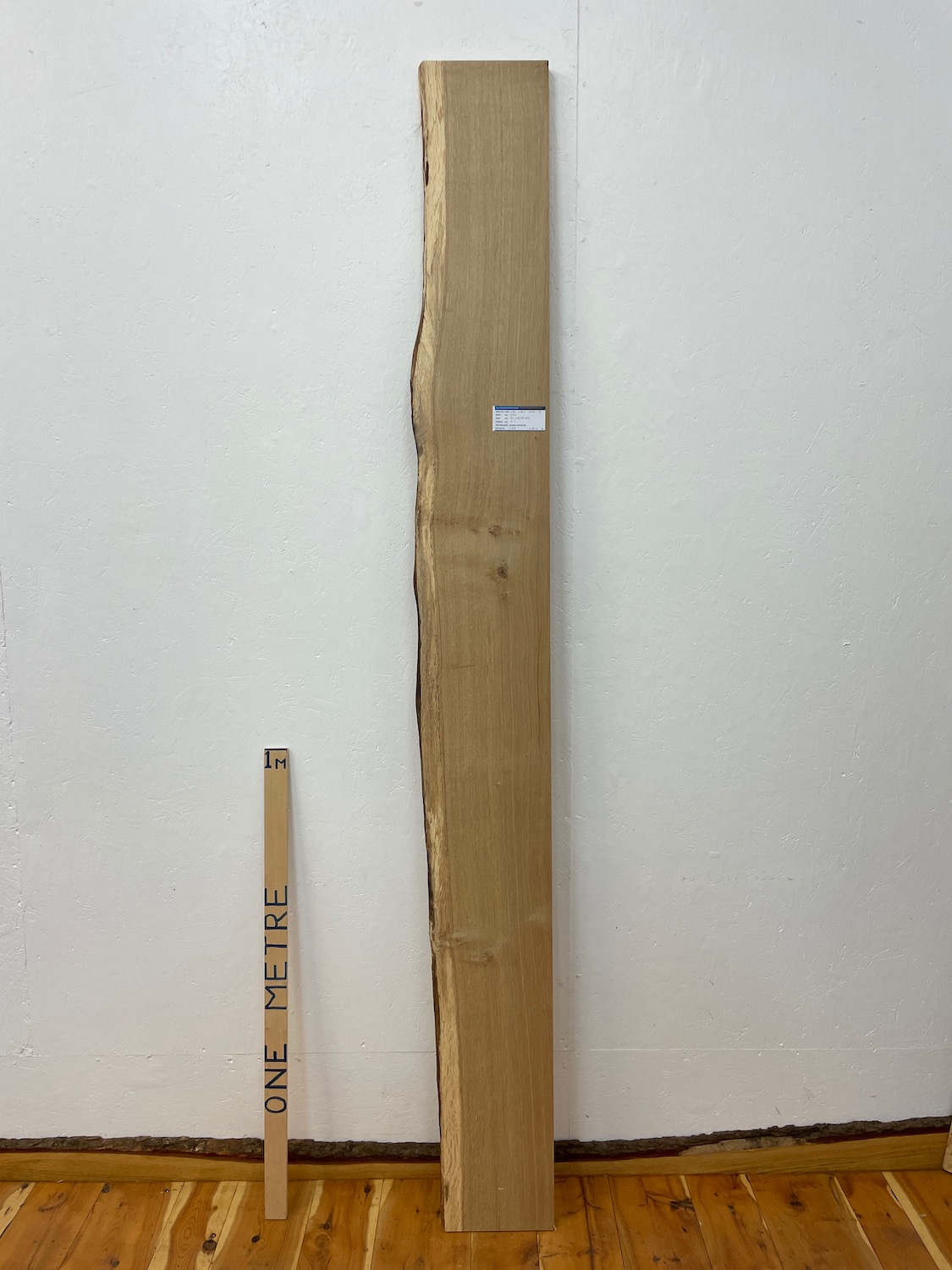 OAK Single Waney Natural Edge Board 1564A-17 Thickness 3.5cm Kiln Dried Planed & Thicknessed Seasoned Hardwood Live Edge Shelf