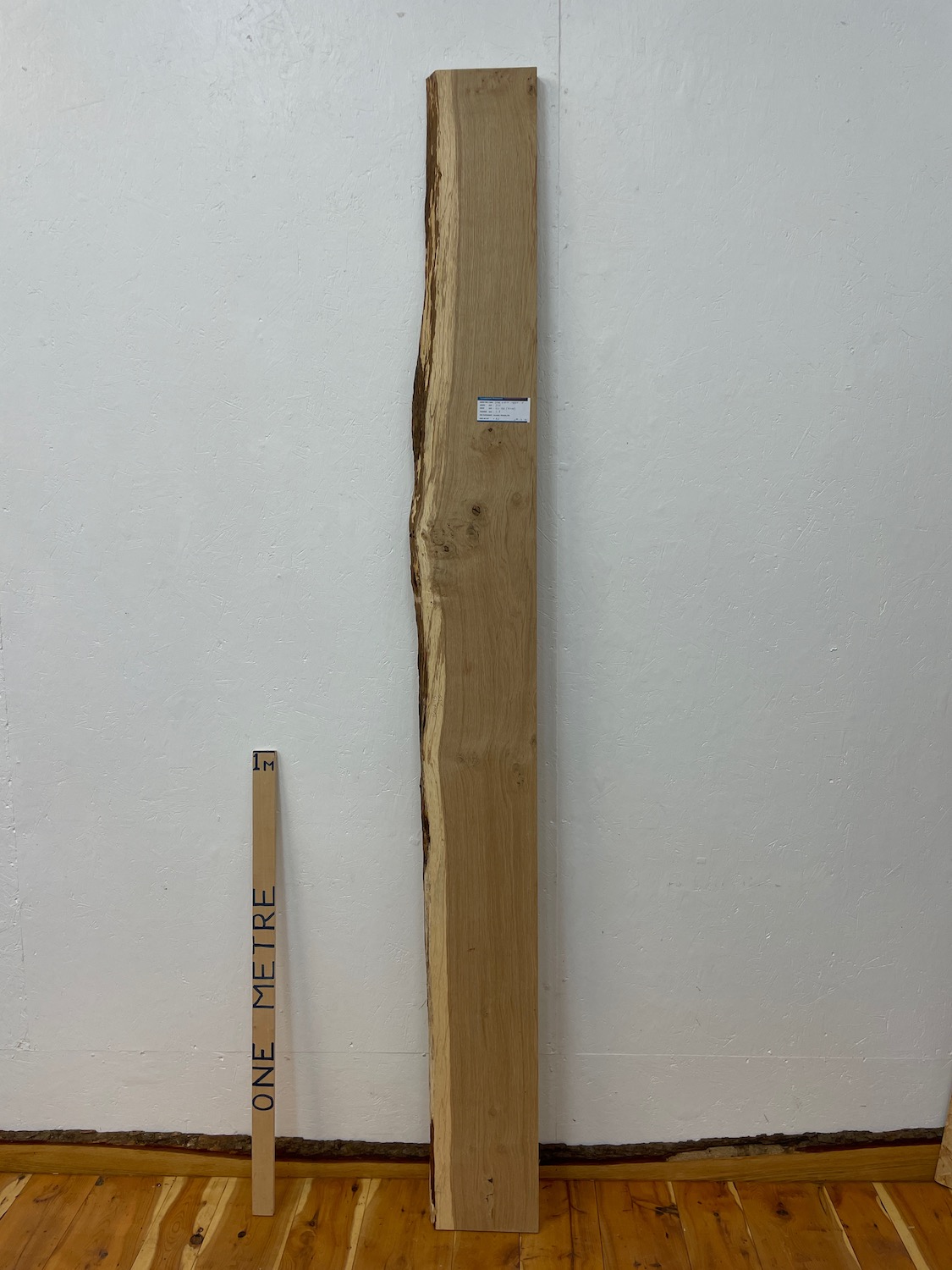 OAK Single Waney Natural Edge Board 1564A-15 Thickness 3.5cm Kiln Dried Planed & Thicknessed Seasoned Hardwood Live Edge