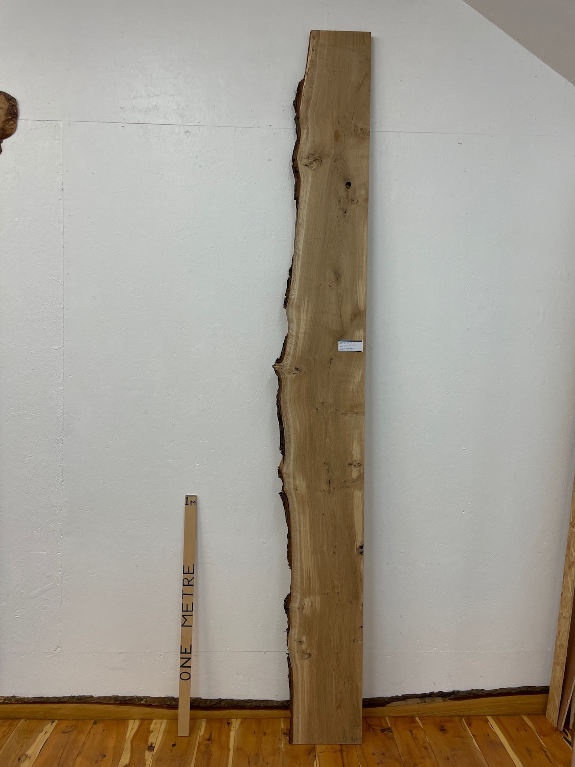 PIPPY OAK Single Waney Natural Edge Board 1560B-7 Thickness 2.7cm Kiln Dried Planed & Thicknessed Seasoned Hardwood Live Edge