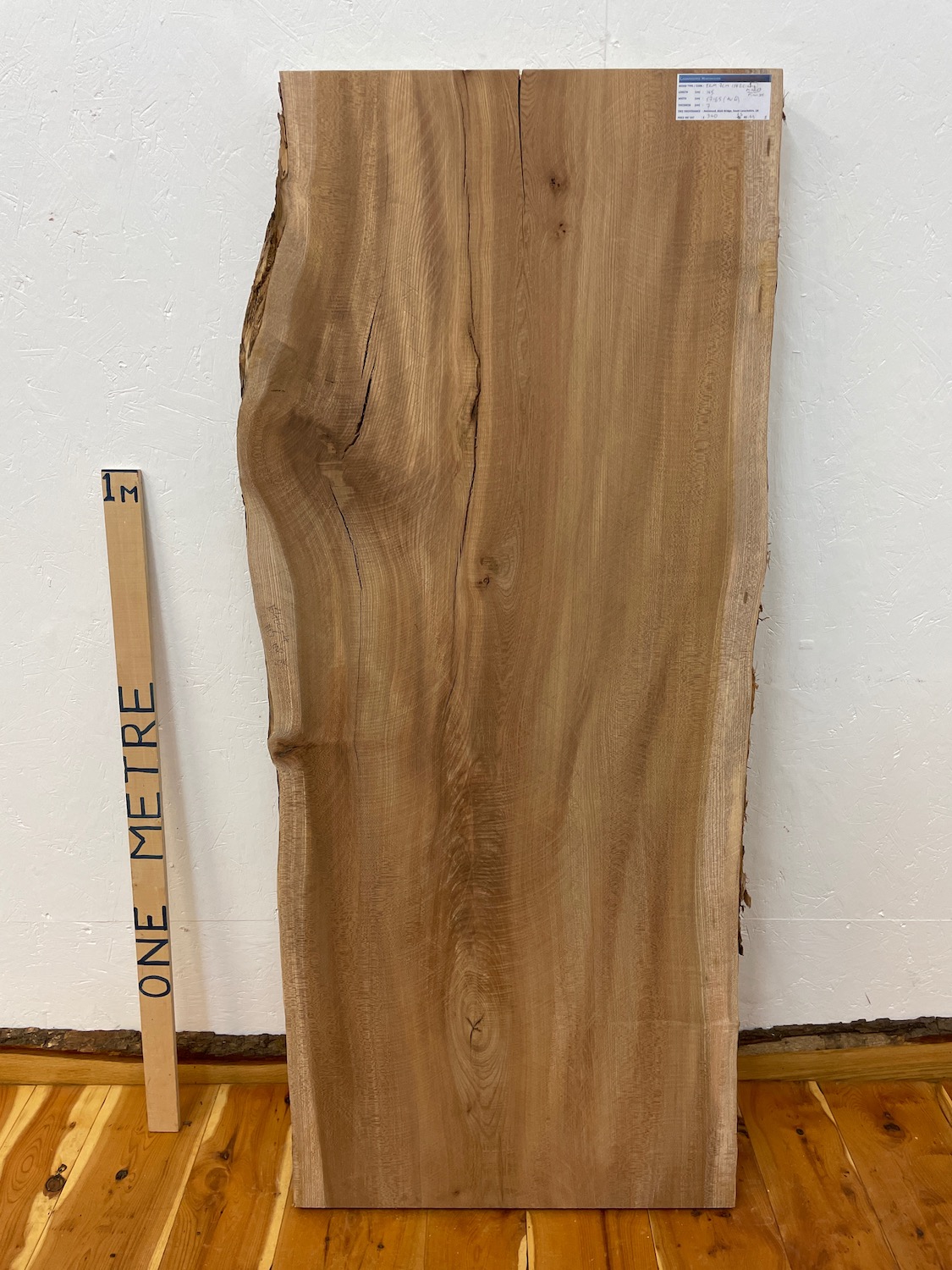 ELM Natural Waney Edge Slab Milled Finish Hardwood Board 1546C-4 Thickness 7cm Kiln Dried Seasoned Wildwood Live Edge Tabletops CoffeeTableTops