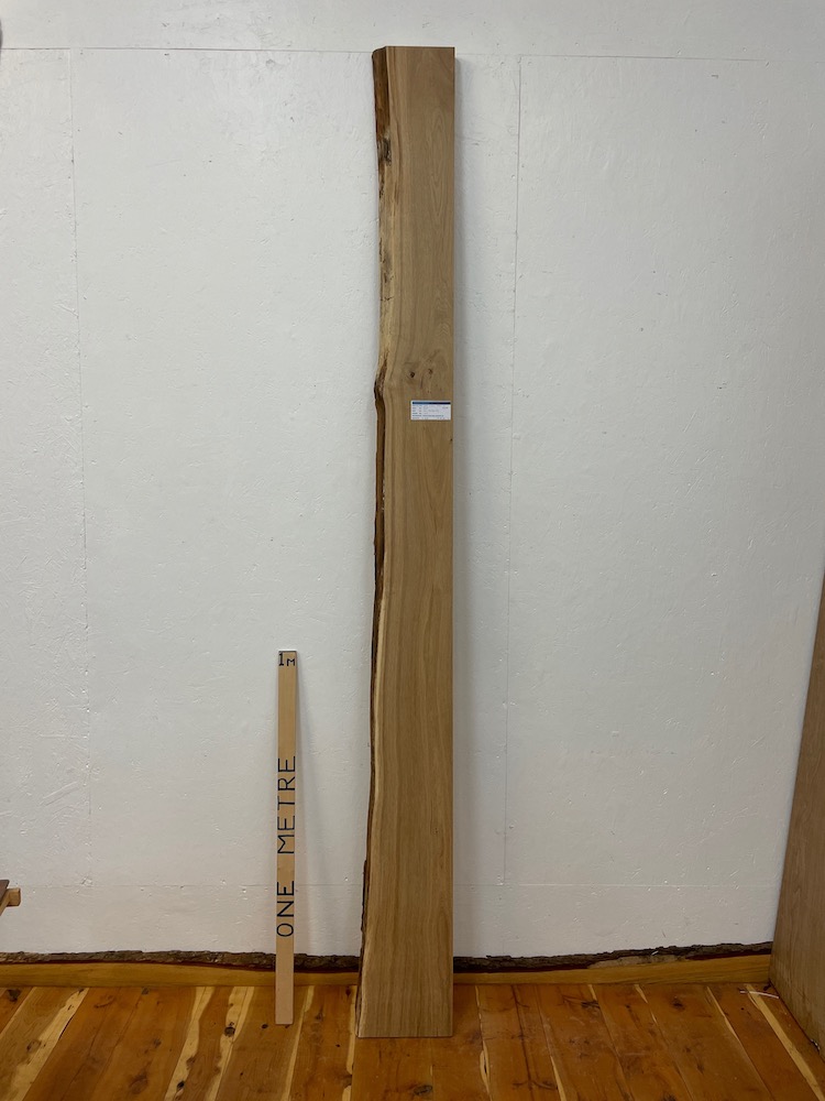 OAK Single Waney Edge Slab Planed Finish Hardwood Board 1549-3 Thickness 4.5cm Kiln Dried Seasoned Live Edge