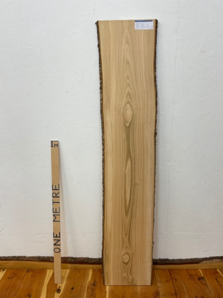 RIPPLED CHERRY Natural Waney Edge Slab Planed Finish Hardwood Board 1601-5 Thickness 3cm Kiln Dried Seasoned Live Edge