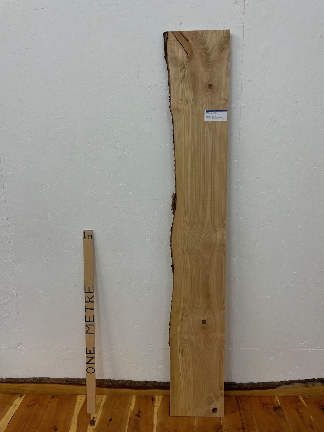 CHERRY Single Waney Edge Slab Planed Finish Hardwood Board 1598B-5 Thickness 3cm Kiln Dried Seasoned Live Edge