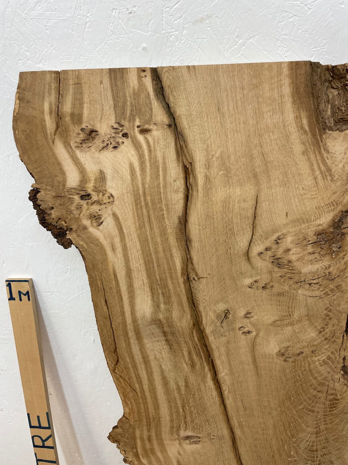 BURRY OAK Natural Waney Edge Slab Milled Finish Hardwood Board 1547C-3 Thickness 4.8cm Kiln Dried Seasoned Live Edge Desktops Coffee Tabletops Wildwood - Image 4