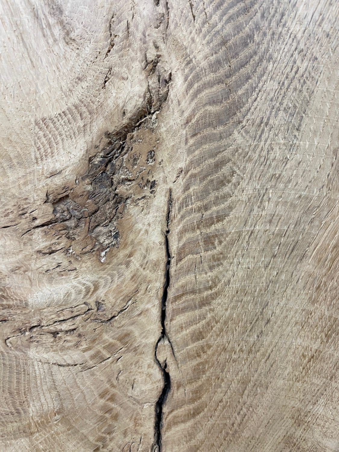 BURRY OAK Natural Waney Edge Slab Milled Finish Hardwood Board 1547C-3 Thickness 4.8cm Kiln Dried Seasoned Live Edge Desktops Coffee Tabletops Wildwood - Image 9
