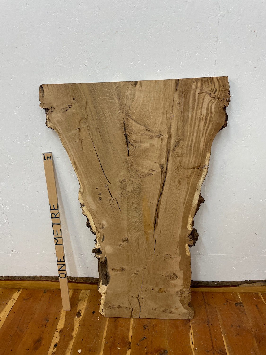 BURRY OAK Natural Waney Edge Slab Milled Finish Hardwood Board 1547C-3 Thickness 4.8cm Kiln Dried Seasoned Live Edge Desktops Coffee Tabletops Wildwood - Image 15