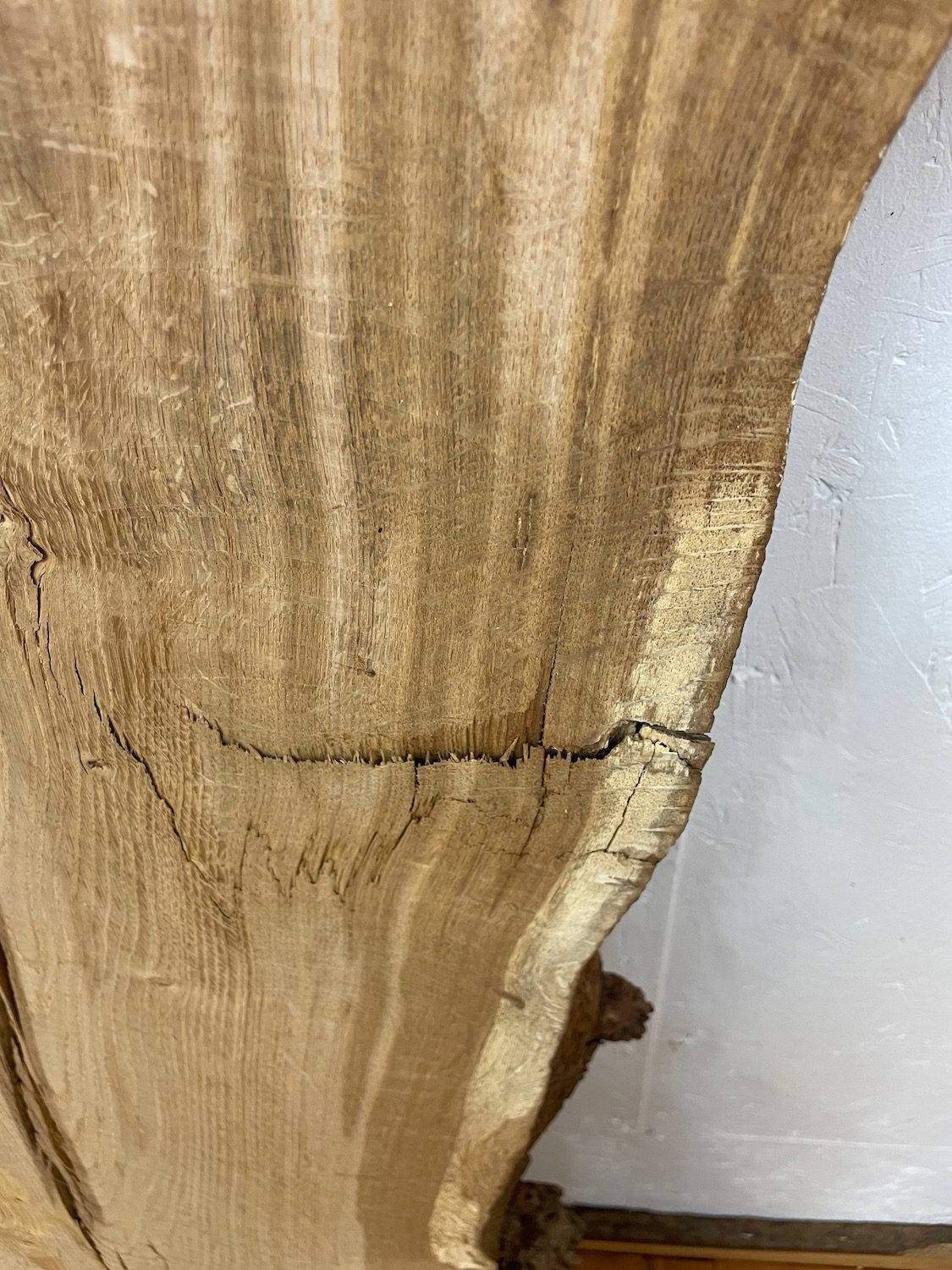 BURRY OAK Natural Waney Edge Slab Milled Finish Hardwood Board 1547C-3 Thickness 4.8cm Kiln Dried Seasoned Live Edge Desktops Coffee Tabletops Wildwood - Image 17