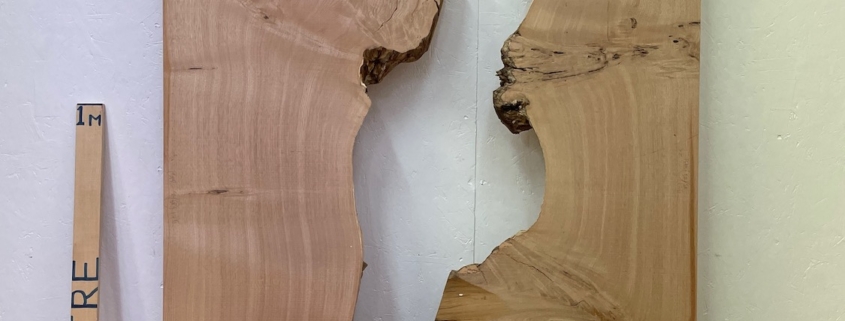 BURRY RIPPLED SWEET CHESTNUT River Table Set Single Waney Edge Slabs Milled Finish Hardwood Boards 1578-5R/6R Thickness 5cm Kiln Dried Seasoned Live Edge Wildwood Desktop Tabletop Worktops Dining Tabletops