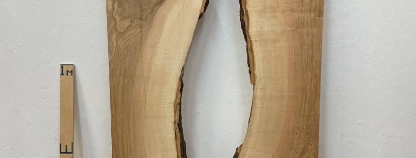 RIPPLED OLIVE ASH River Set Single Waney Natural Edge Planed Finish Hardwood Board 1662-26/27 Thickness 6.5cm Kiln Dried Seasoned Live Edge Shelves Mantels Wildwood River Tables