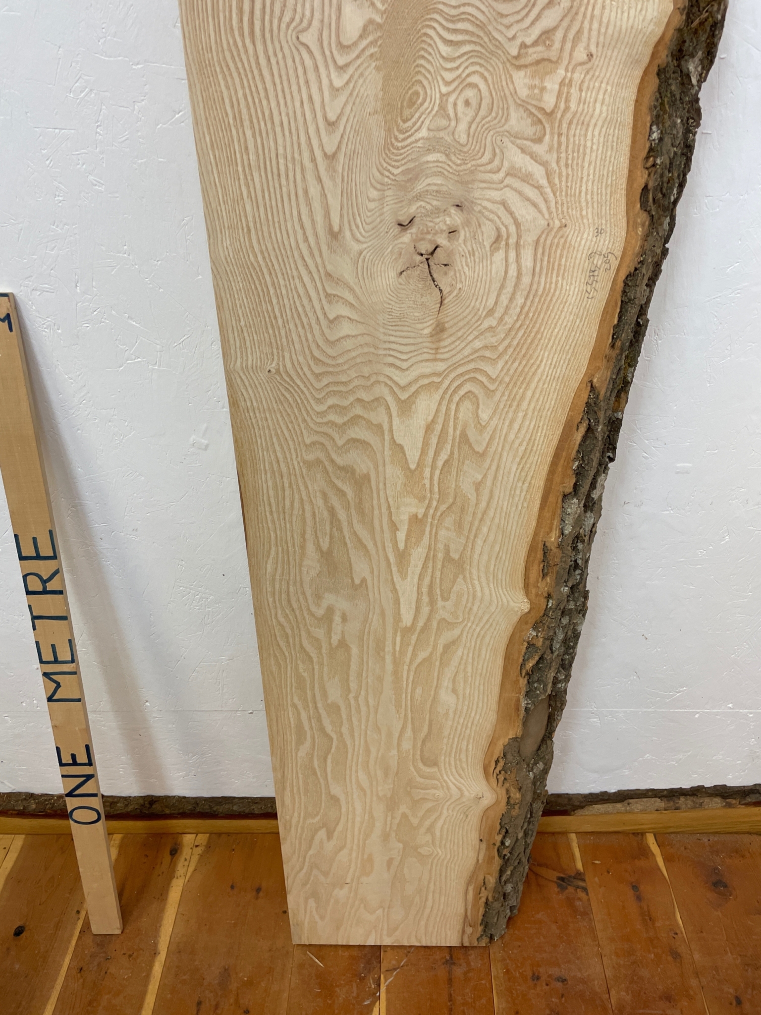 ASH Single Waney Natural Edge MILLED Finish Hardwood Board 1537B-8 Thickness 6.2cm Kiln Dried Seasoned Live Edge Tabletops Shelves Mantels - Image 5