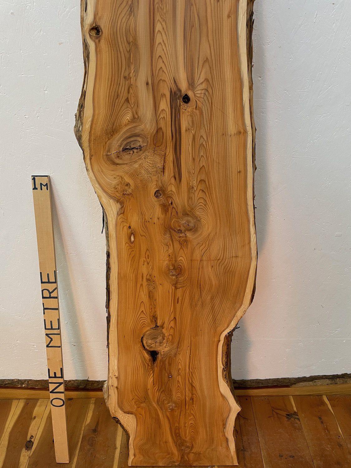 YEW Natural Waney Edge Slab Planed Finish Hardwood Board 1594-2 Thickness 4.5cm Kiln Dried Seasoned Live Edge Wallart Wildwood - Image 6