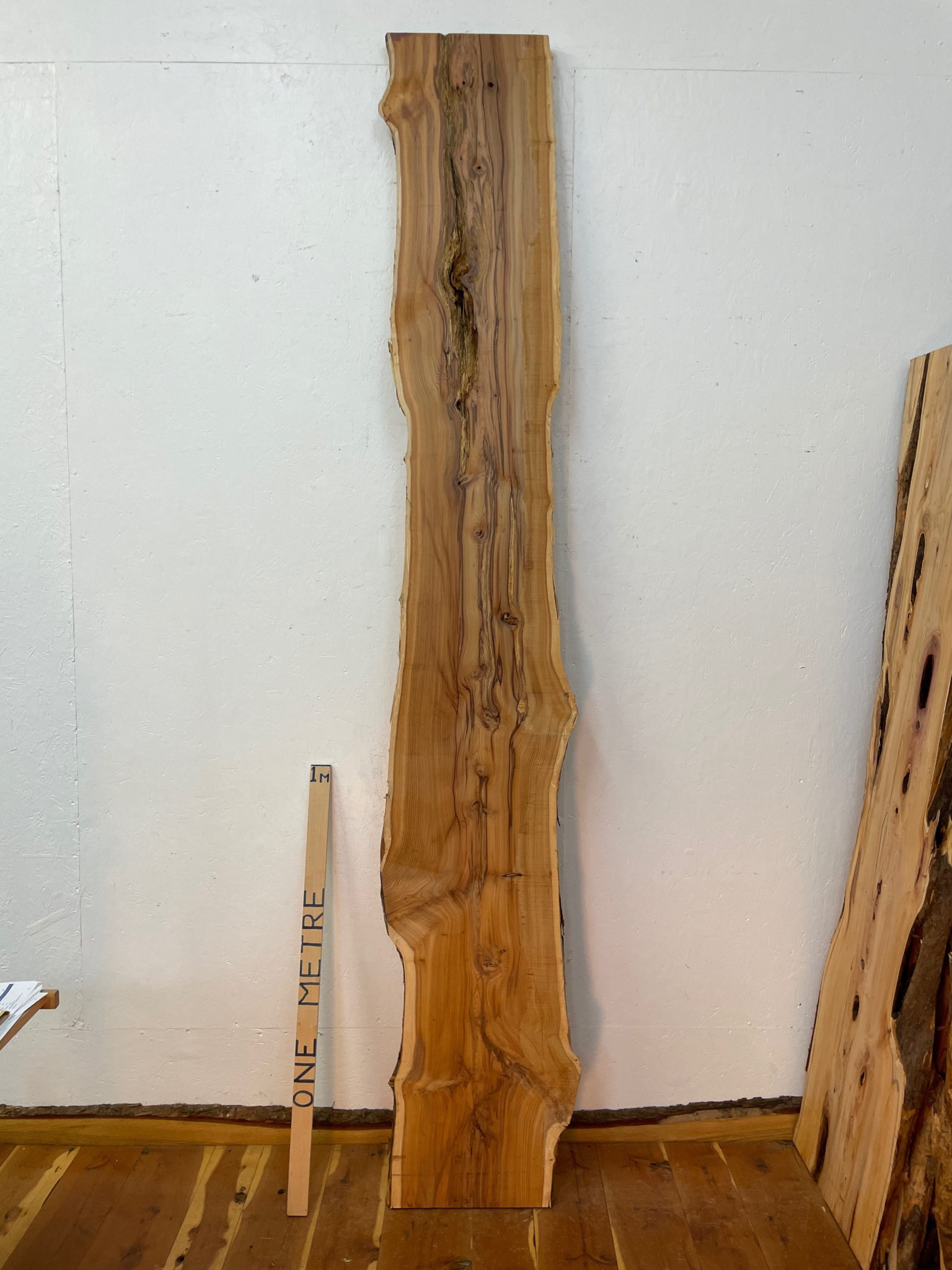 YEW Natural Waney Edge Slab Planed Finish Hardwood Board 1594-2 Thickness 4.5cm Kiln Dried Seasoned Live Edge Wallart Wildwood - Image 13