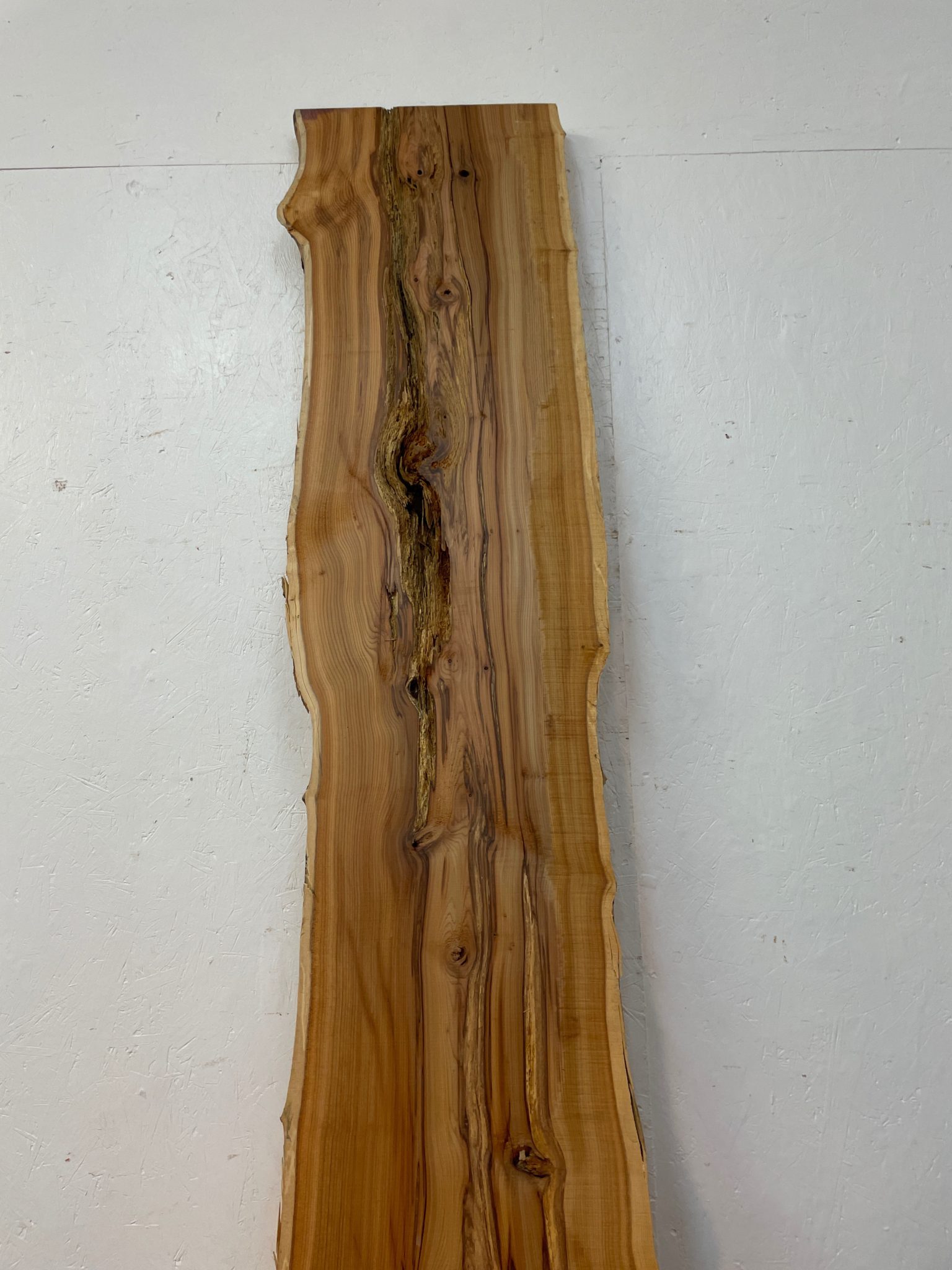 YEW Natural Waney Edge Slab Planed Finish Hardwood Board 1594-2 Thickness 4.5cm Kiln Dried Seasoned Live Edge Wallart Wildwood - Image 14