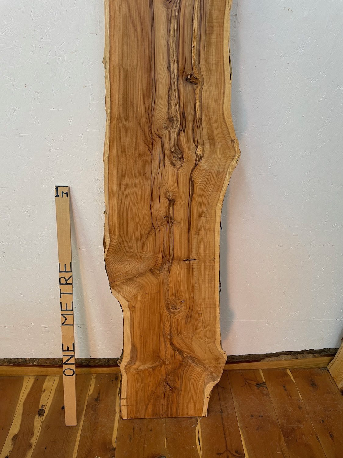 YEW Natural Waney Edge Slab Planed Finish Hardwood Board 1594-2 Thickness 4.5cm Kiln Dried Seasoned Live Edge Wallart Wildwood - Image 18