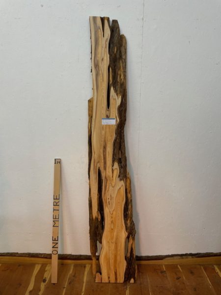 YEW Natural Waney Edge Slab Planed Finish Hardwood Board 1587-6 Thickness 4.5cm Kiln Dried Seasoned Live Edge Wallart Wildwood