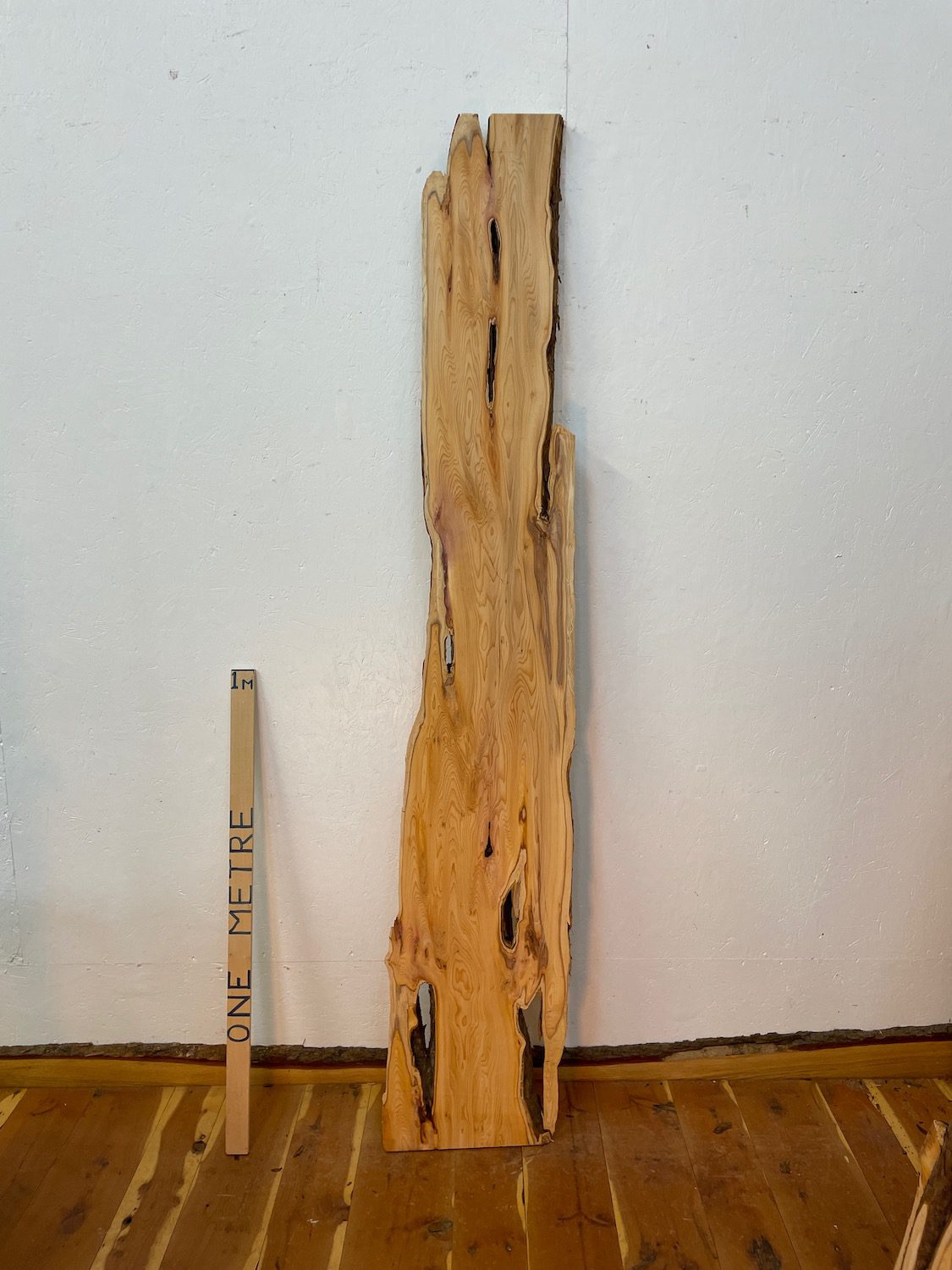 YEW Natural Waney Edge Slab Planed Finish Hardwood Board 1587-6 Thickness 4.5cm Kiln Dried Seasoned Live Edge Wallart Wildwood - Image 12