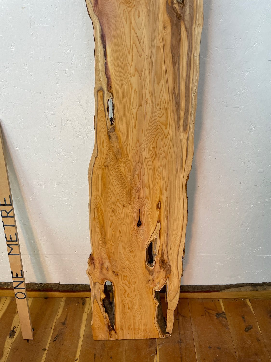 YEW Natural Waney Edge Slab Planed Finish Hardwood Board 1587-6 Thickness 4.5cm Kiln Dried Seasoned Live Edge Wallart Wildwood - Image 14