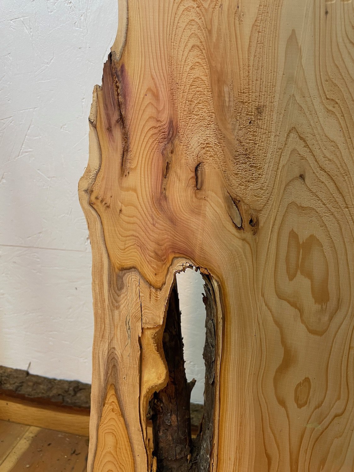 YEW Natural Waney Edge Slab Planed Finish Hardwood Board 1587-6 Thickness 4.5cm Kiln Dried Seasoned Live Edge Wallart Wildwood - Image 16