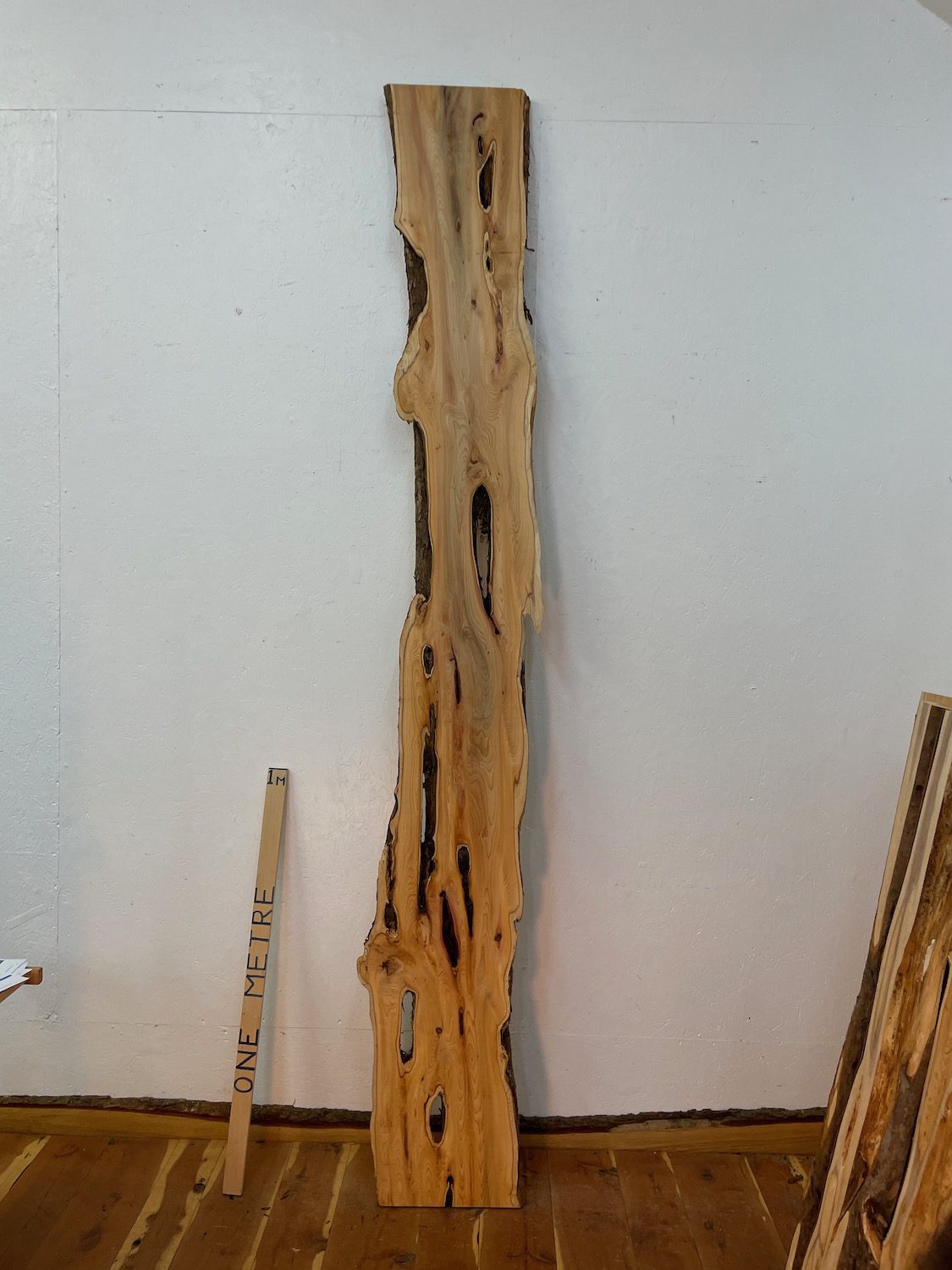 YEW Natural Waney Edge Slab Planed Finish Hardwood Board 1587-1 Thickness 4.8cm Kiln Dried Seasoned Live Edge Wallart Wildwood - Image 15