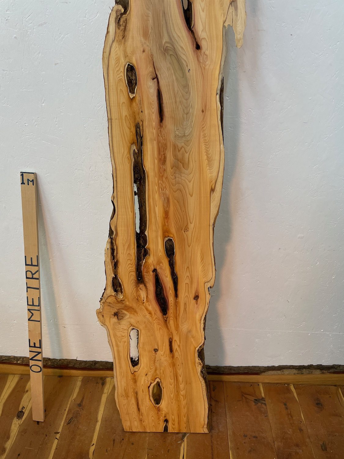 YEW Natural Waney Edge Slab Planed Finish Hardwood Board 1587-1 Thickness 4.8cm Kiln Dried Seasoned Live Edge Wallart Wildwood - Image 17