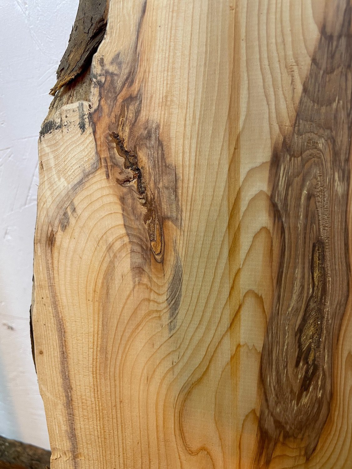 YEW Natural Waney Edge Slab Planed Finish Hardwood Board 1587-4B Thickness 4.8cm Kiln Dried Seasoned Live Edge Wallart Wildwood Offcut - Image 8