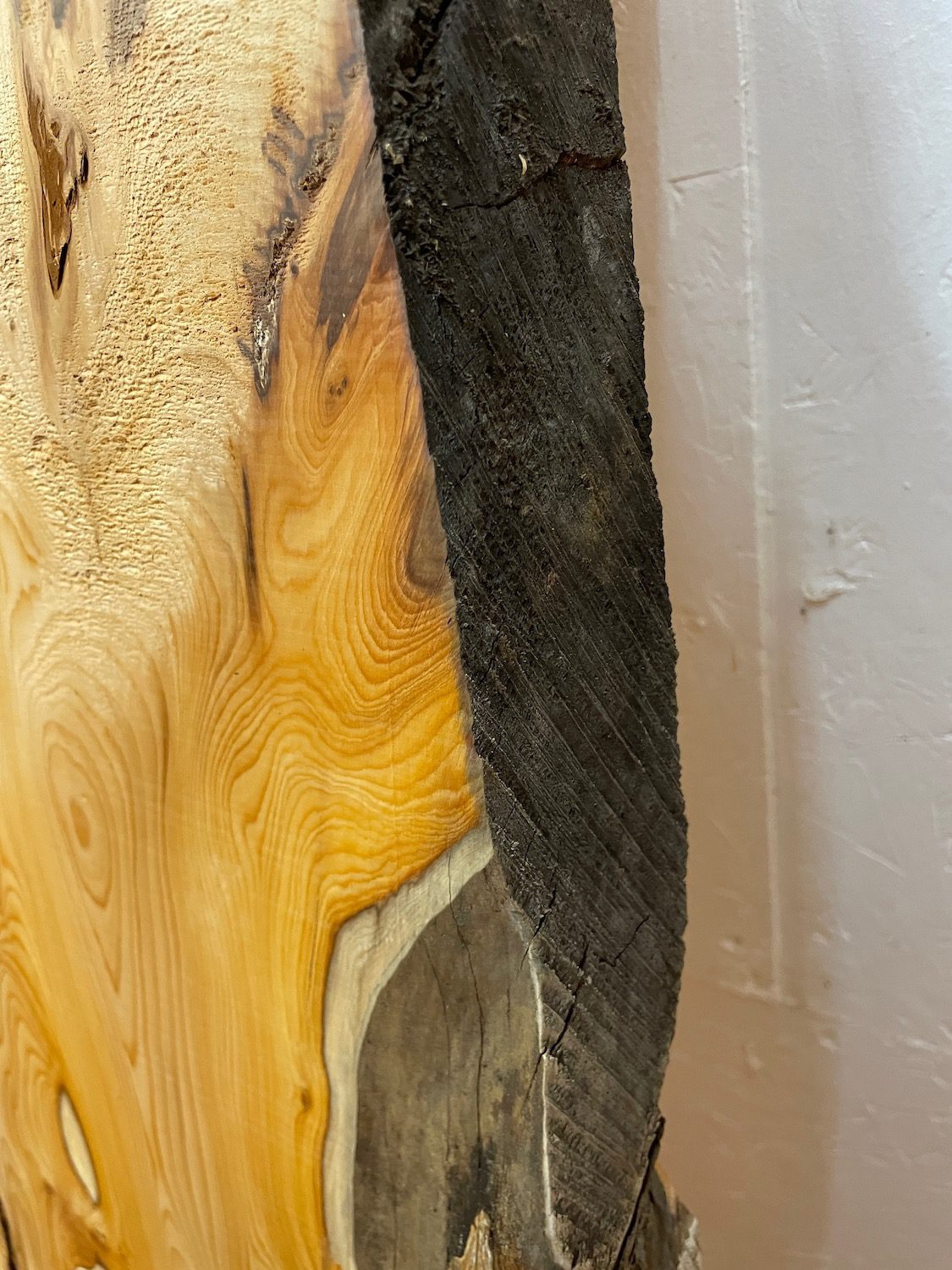 YEW Natural Waney Edge Slab Planed Finish Hardwood Board 1587B-2 Thickness 4.8cm Kiln Dried Seasoned Live Edge Wallart Wildwood - Image 8