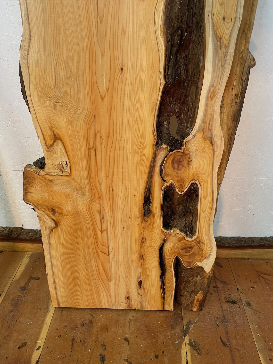 YEW Natural Waney Edge Slab Planed Finish Hardwood Board 1587B-3 Thickness 4.8cm Kiln Dried Seasoned Live Edge Wallart Wildwood - Image 5