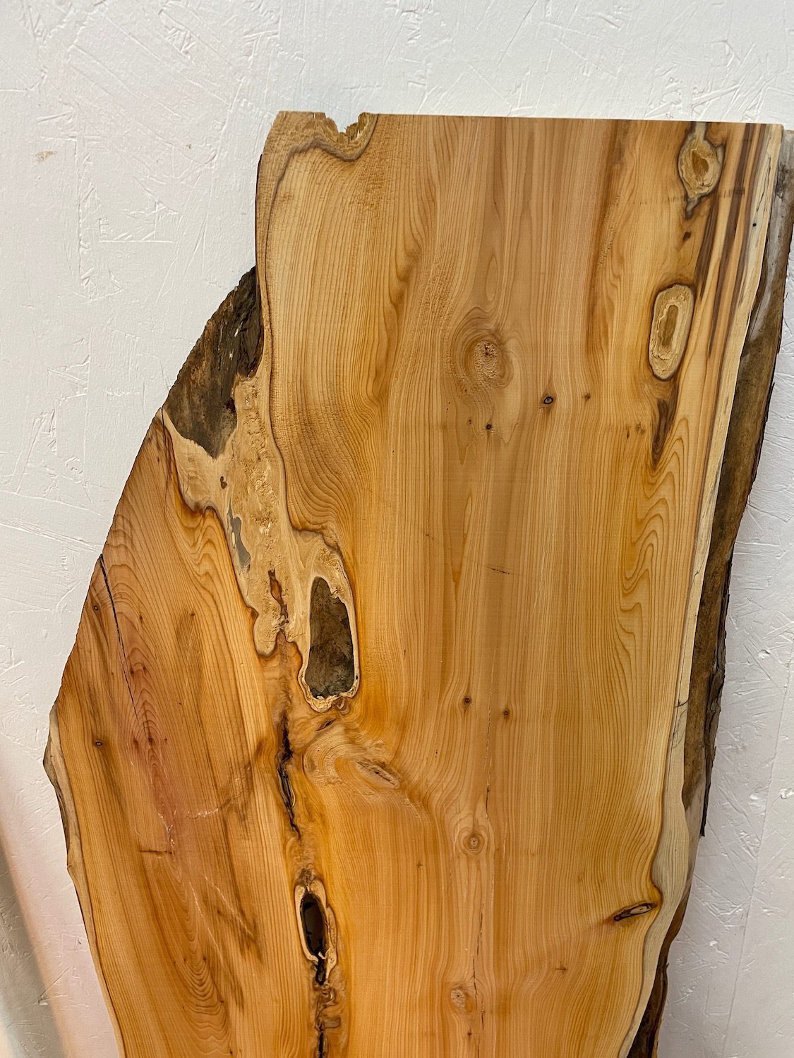 YEW Natural Waney Edge Slab Planed Finish Hardwood Board 1587B-3 Thickness 4.8cm Kiln Dried Seasoned Live Edge Wallart Wildwood - Image 13