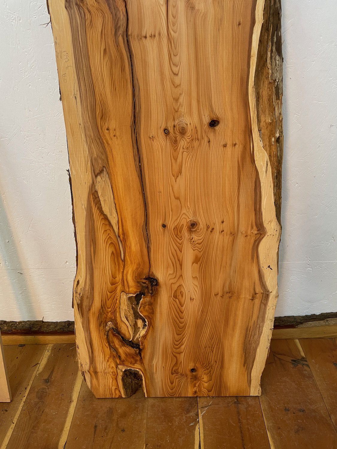 YEW Natural Waney Edge Slab Planed Finish Hardwood Board 1597-6 Thickness 4.5cm Kiln Dried Seasoned Live Edge - Image 5
