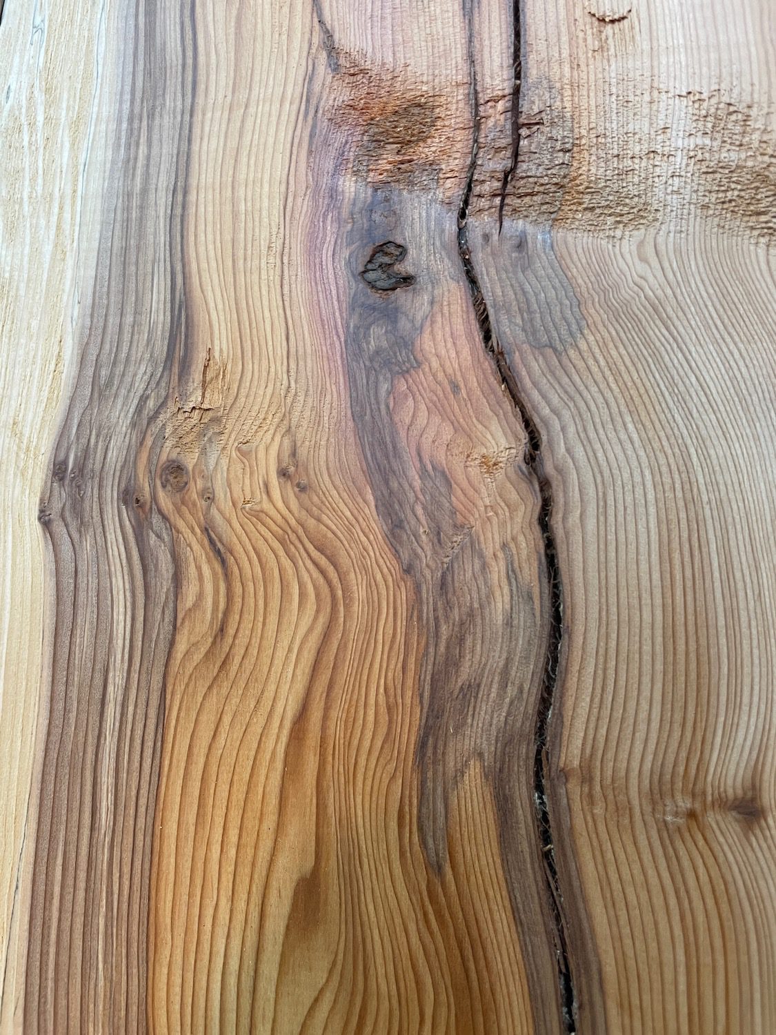 YEW Natural Waney Edge Slab Planed Finish Hardwood Board 1597-6 Thickness 4.5cm Kiln Dried Seasoned Live Edge - Image 8