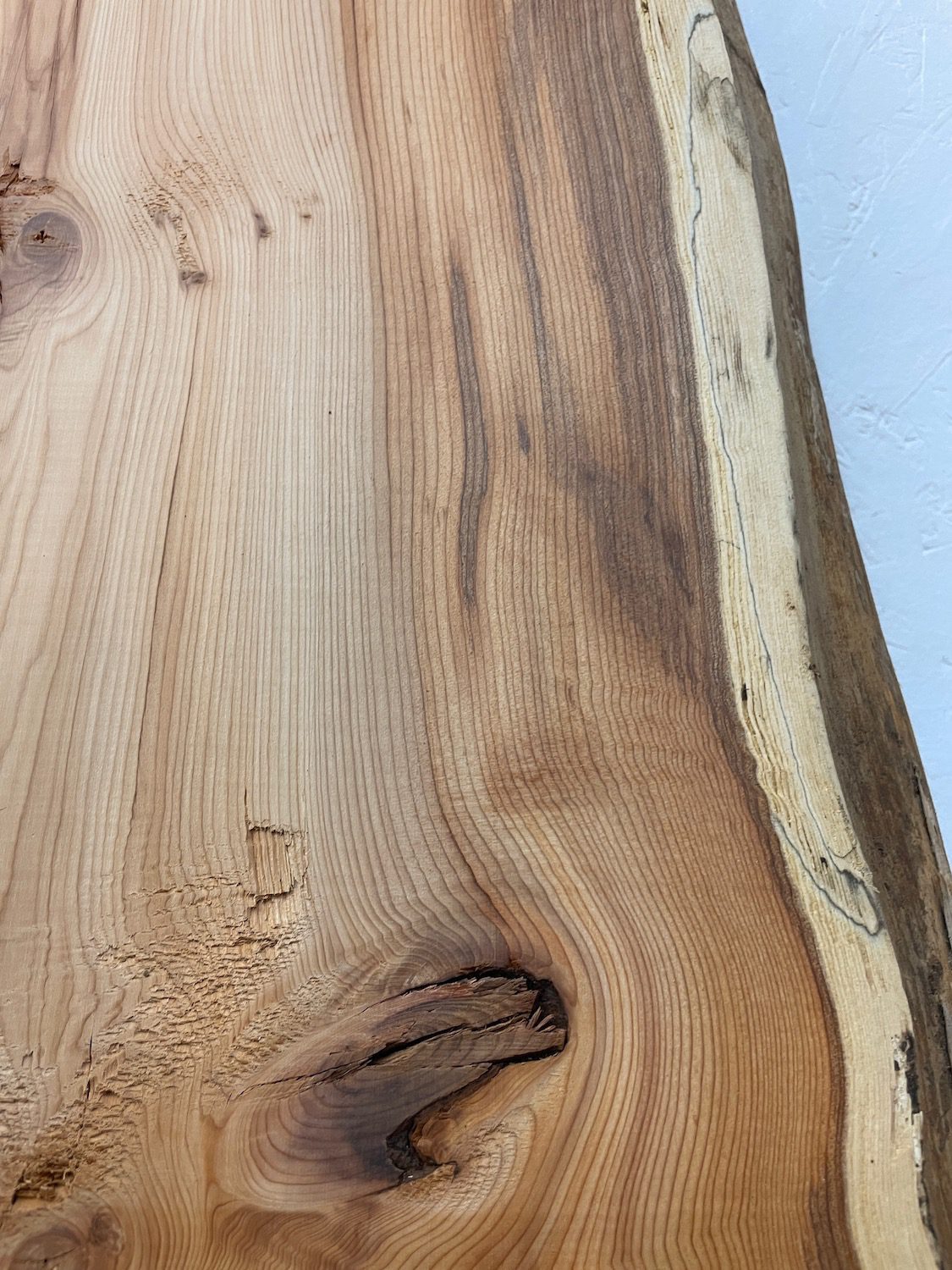 YEW Natural Waney Edge Slab Planed Finish Hardwood Board 1597-6 Thickness 4.5cm Kiln Dried Seasoned Live Edge - Image 9